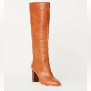 LOEFFLER RANDALL Goldy Cognac Leather Tall Knee High Boots size 6.5